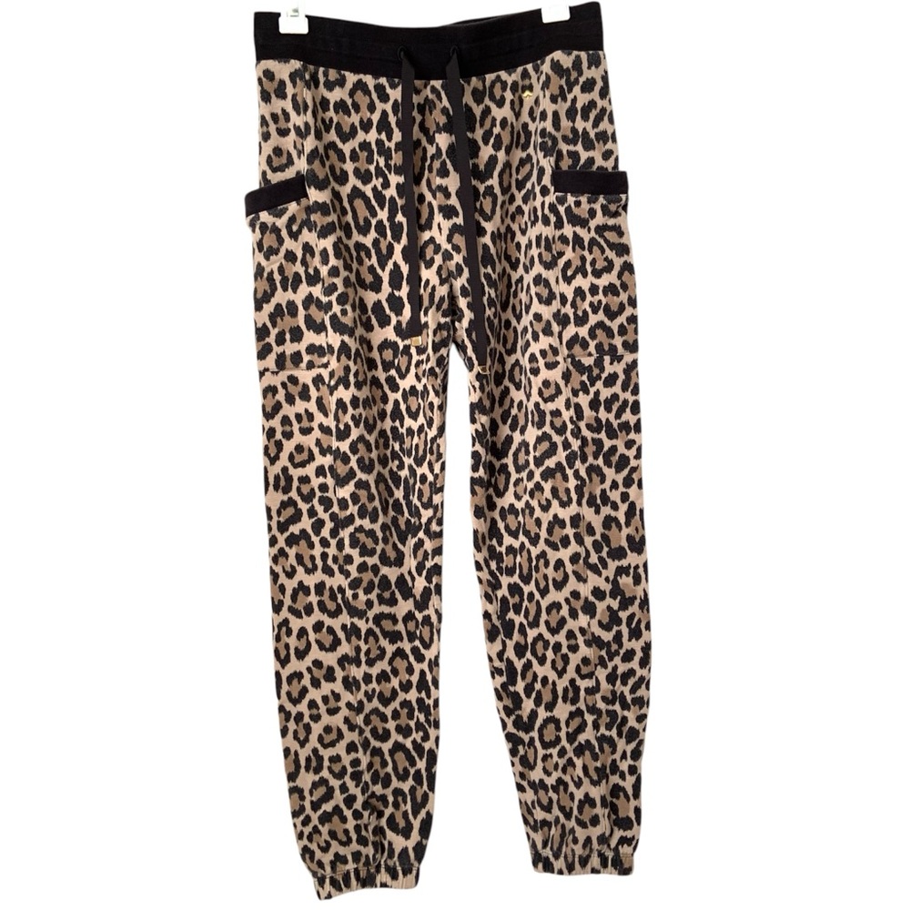 Kate Spade Dashing Beauty Leopard Terry Joggers Size Small.